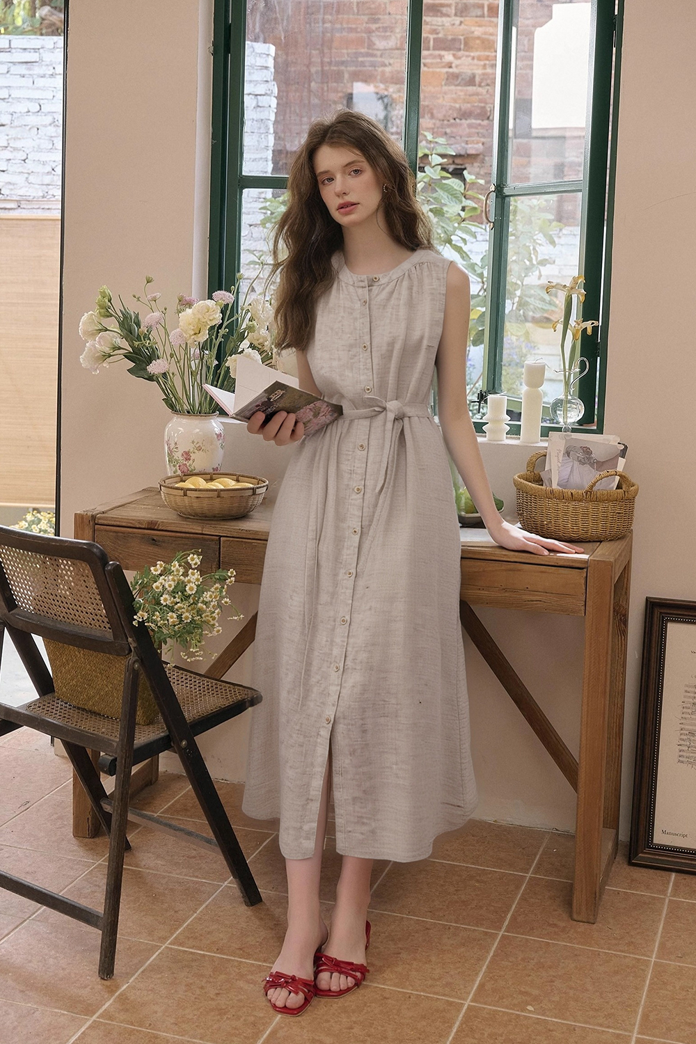 Lyocell Linen Blend Dress