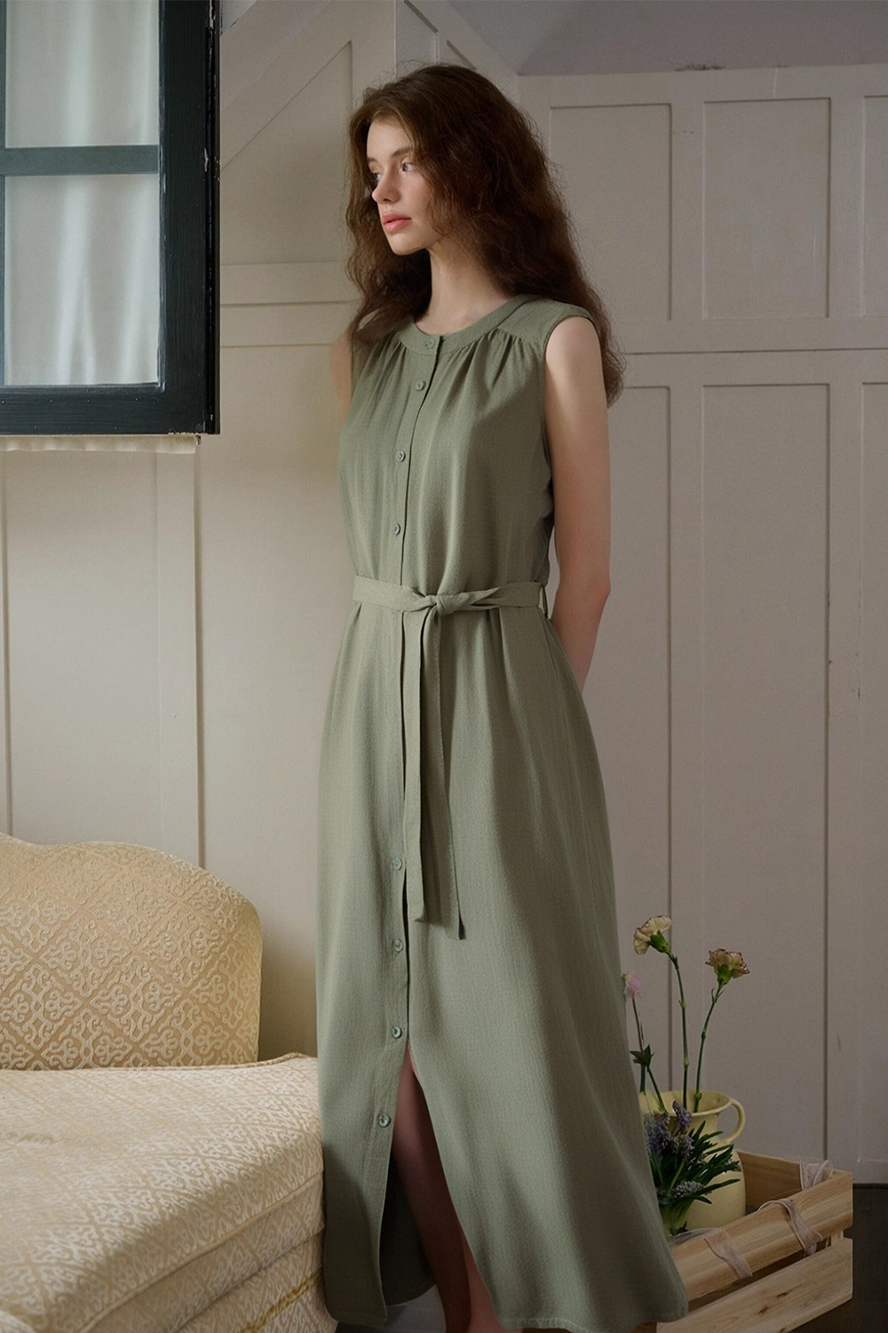 Lyocell Linen Blend Dress