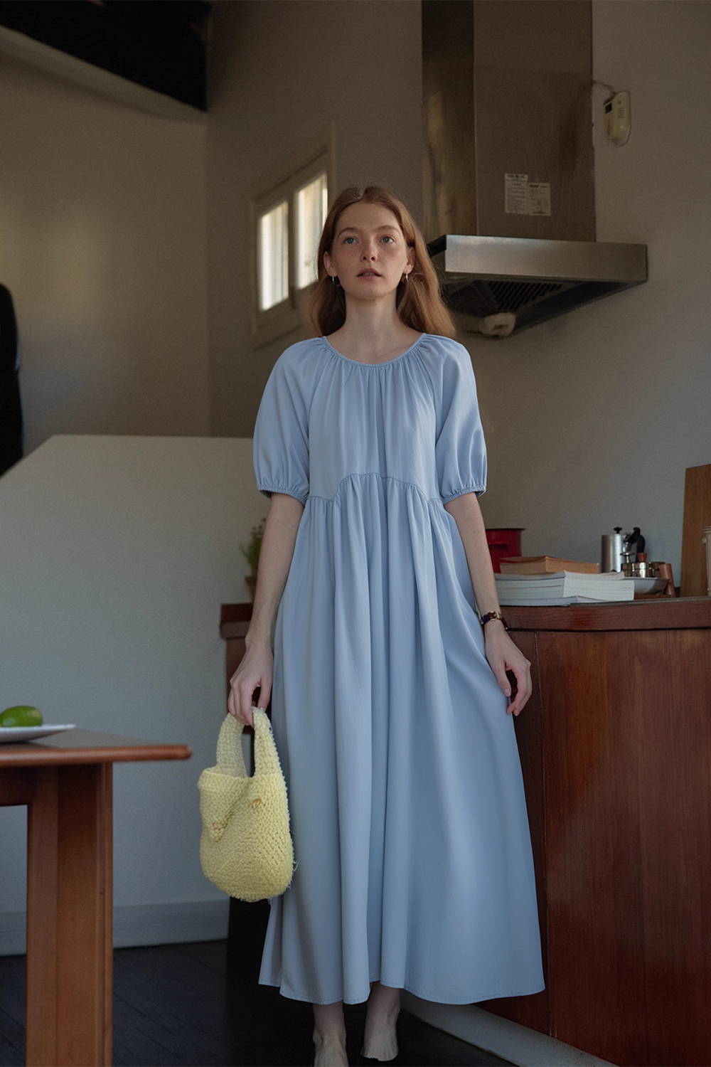 100% Cotton Loose Round Neck Dress