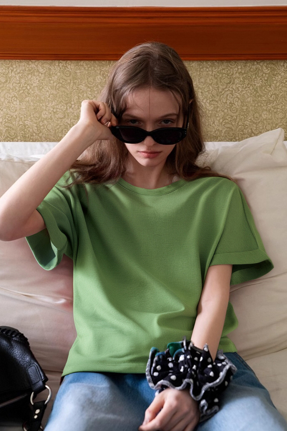 Round Neck Solid Color T-Shirt