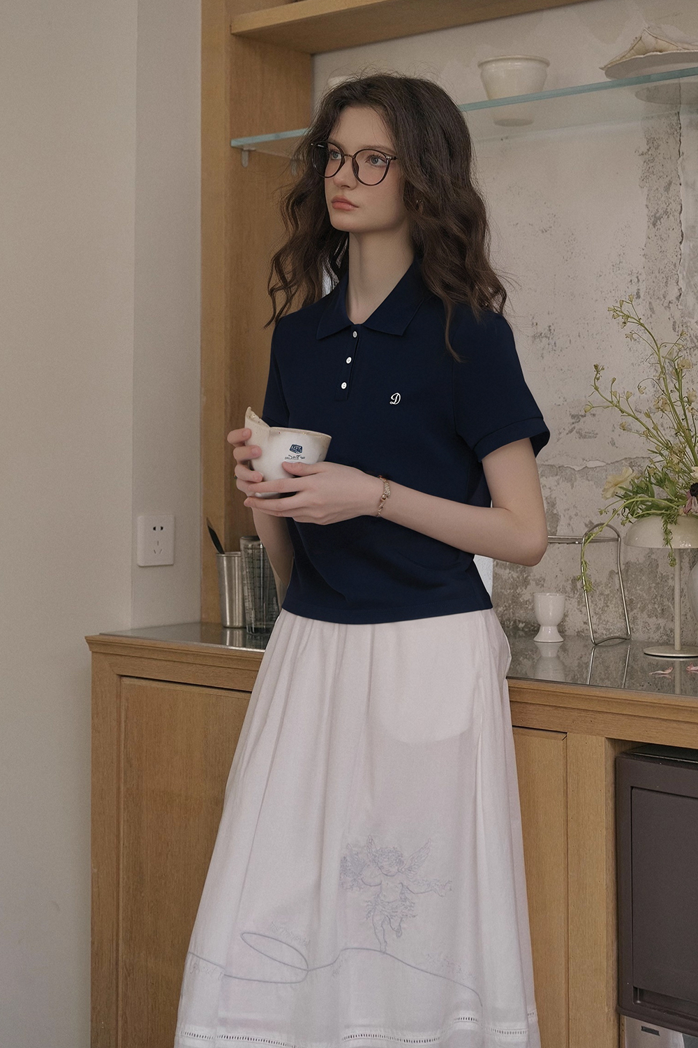 Polo Collar Embroidered T-Shirt