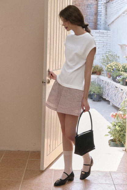 Cotton Folded Sleeve T-Shirt