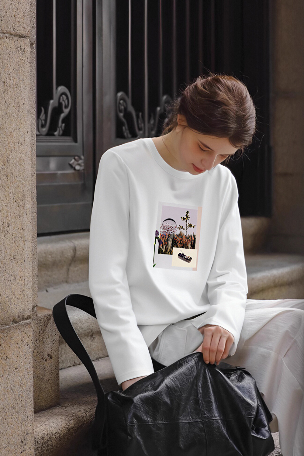 Landscape Printed Cotton T-Shirt