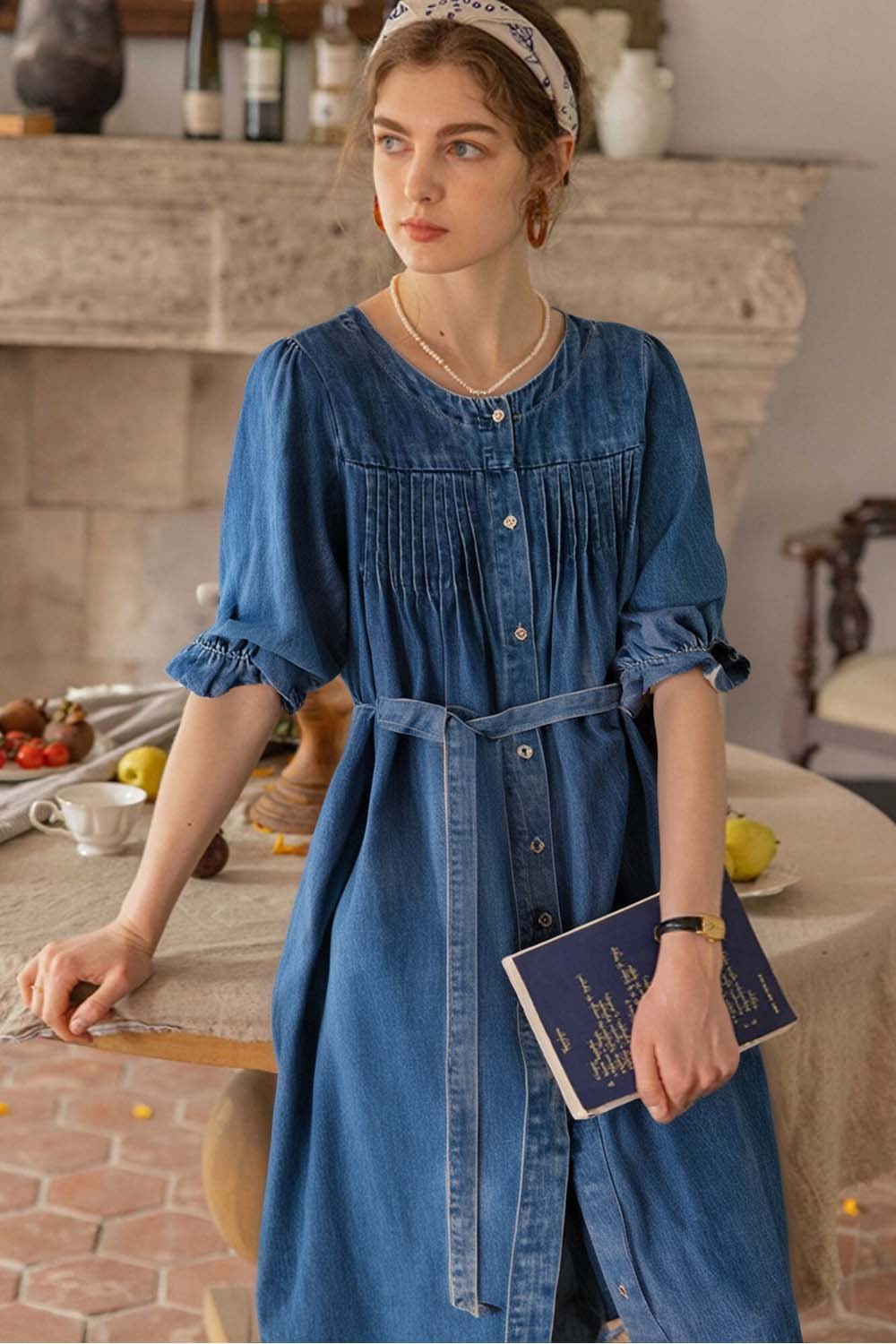 Cotton Loose Denim Dress