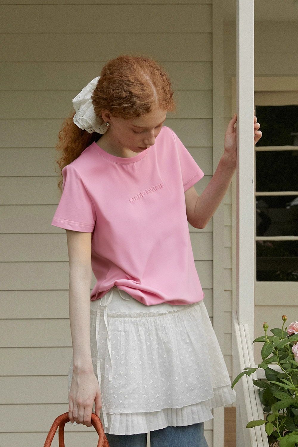 Letter Embossed T-Shirt