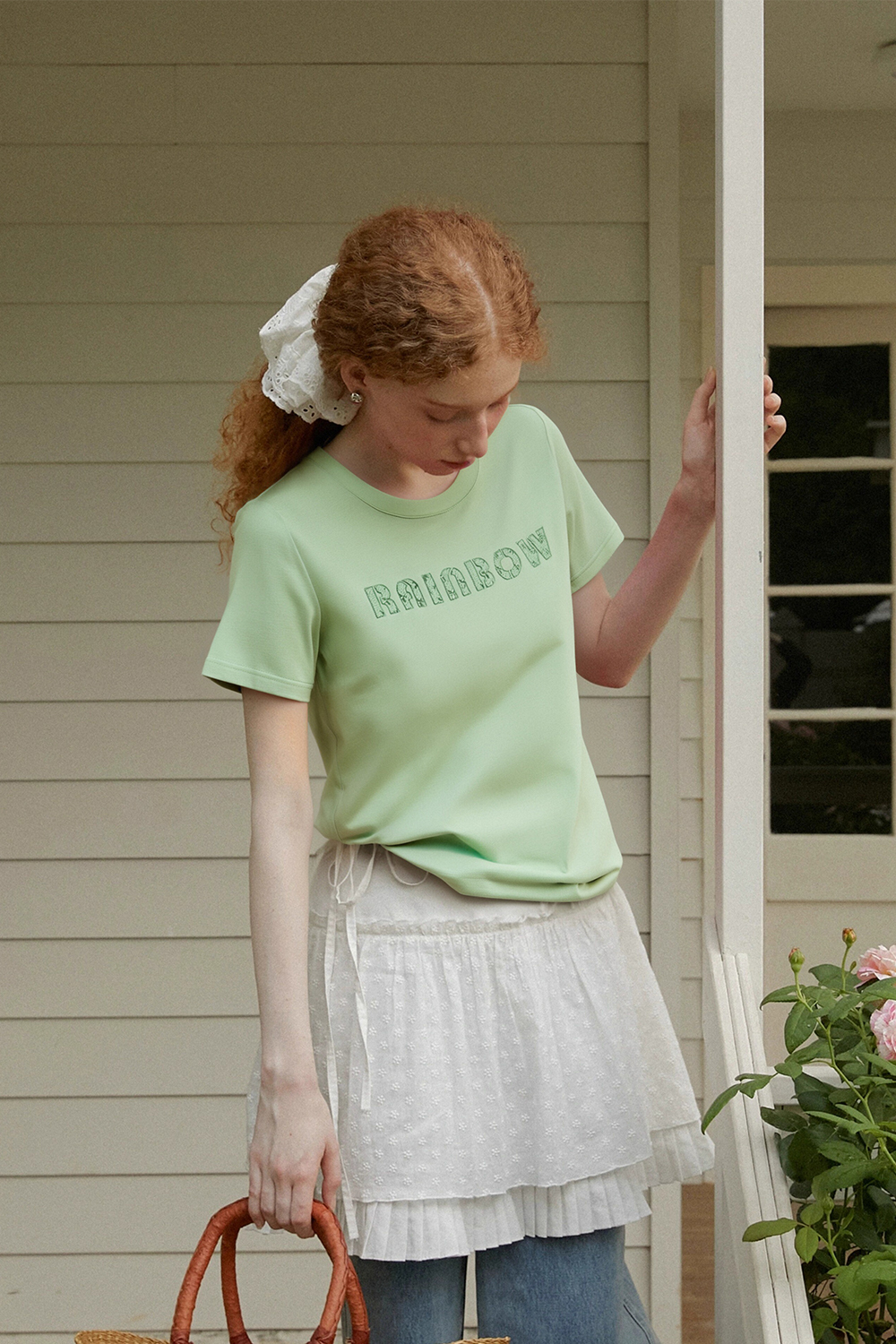 Lace Embroidery Casual T-Shirt