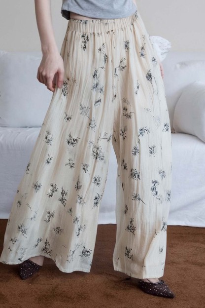 Loose Botanical Pattern Culottes