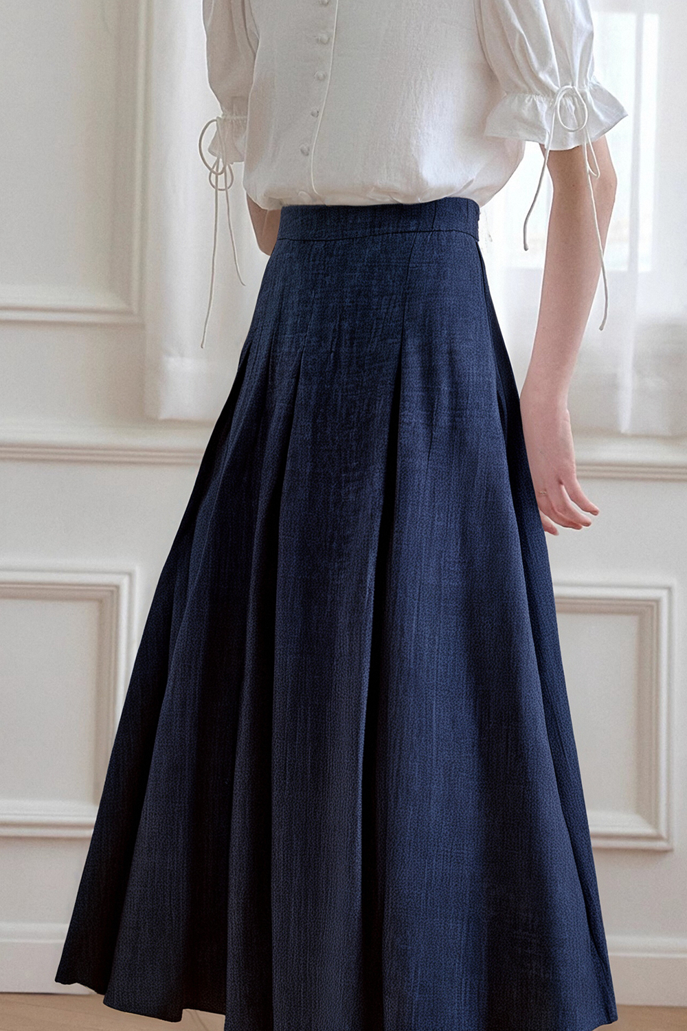 Loose Denim A-Line Skirt