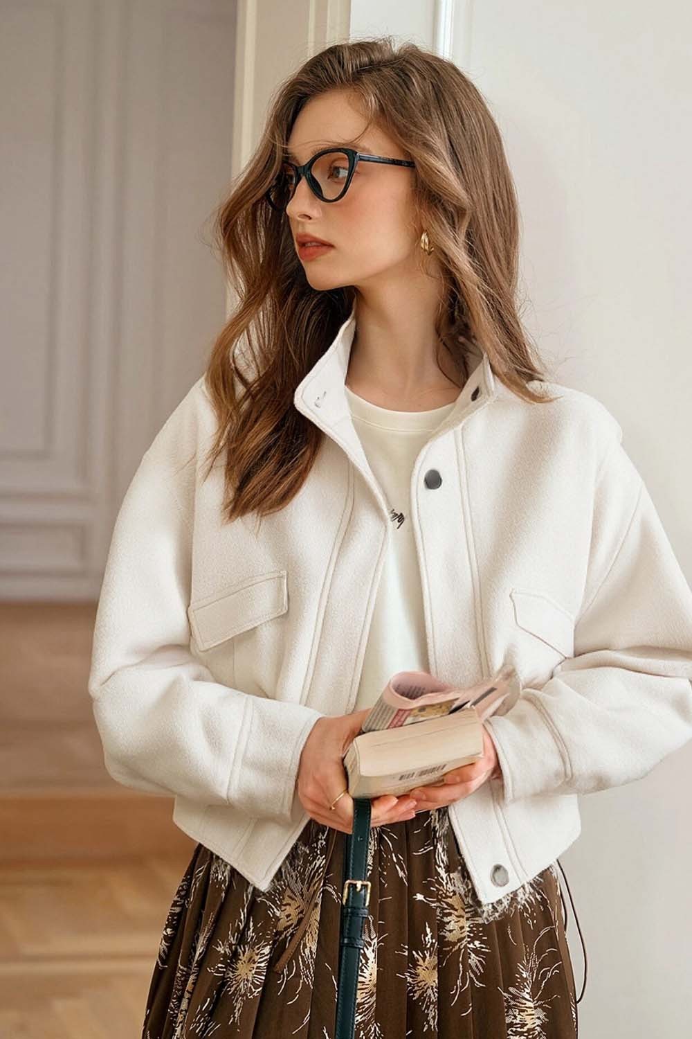 Workwear Style Short Lapel Jacket