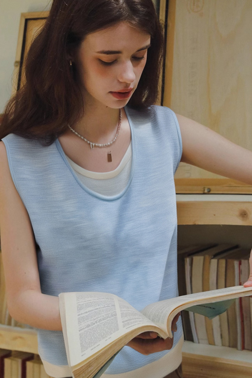 Fake Two-Piece Straight Knit Sweater