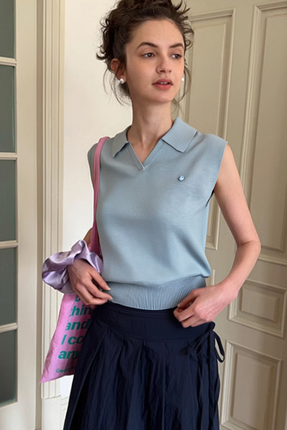 Casual Sleeveless Sweater