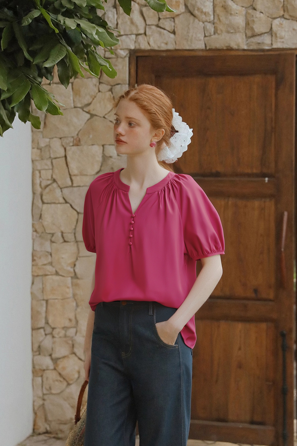 Light And Flowy Solid Color Shirt
