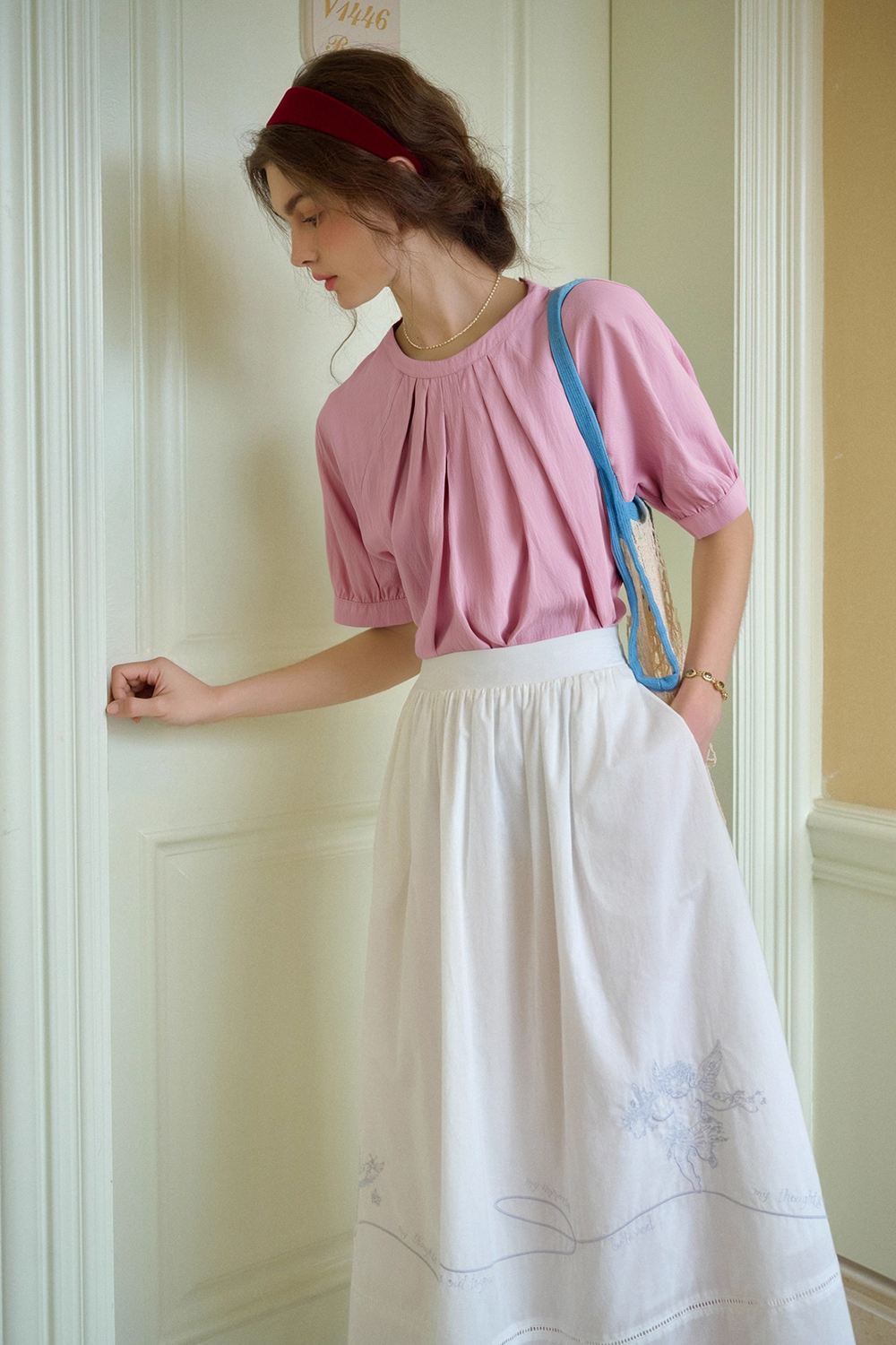 Pleated Collar Shirt