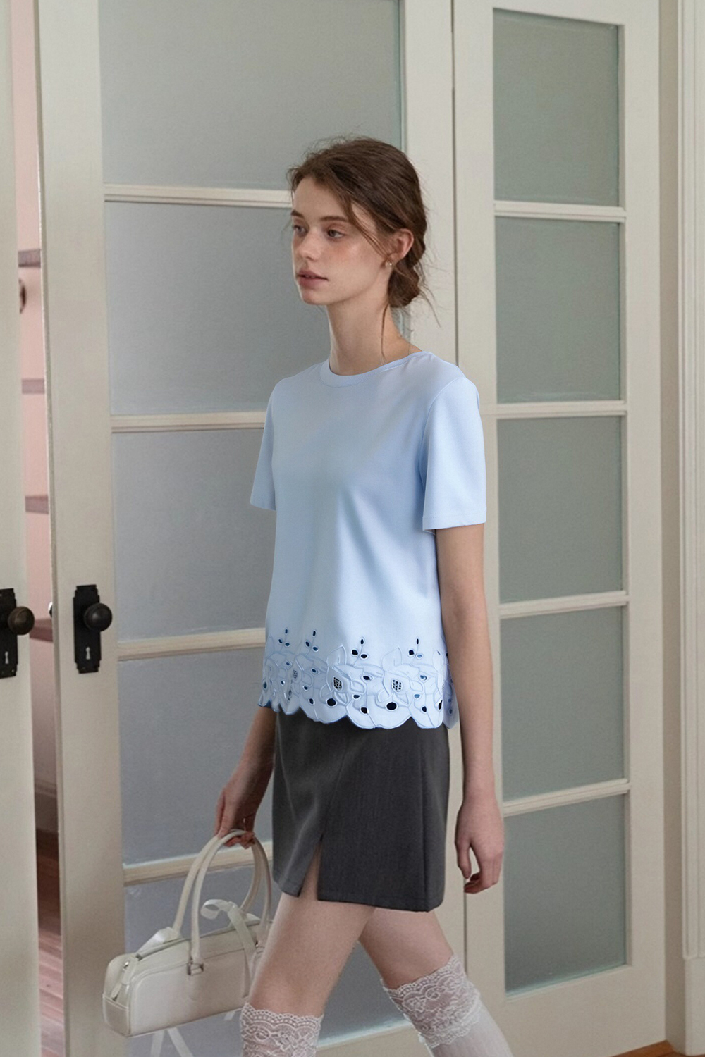 Soft Lace Long-Sleeved T-Shirt