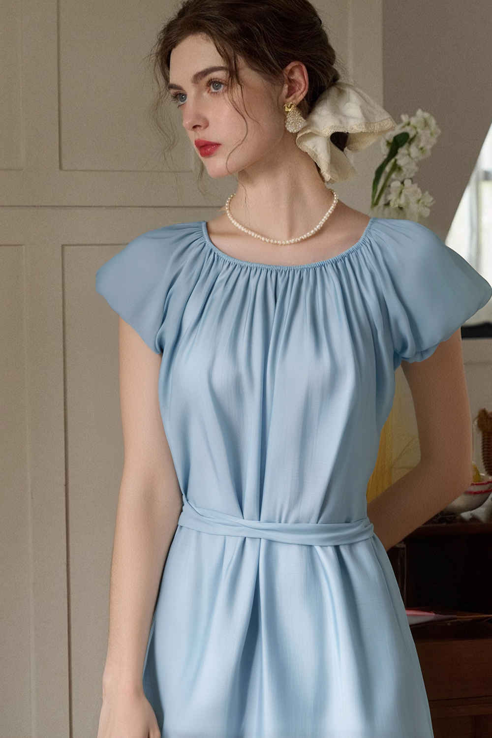 Elegant Puff Sleeve Dress