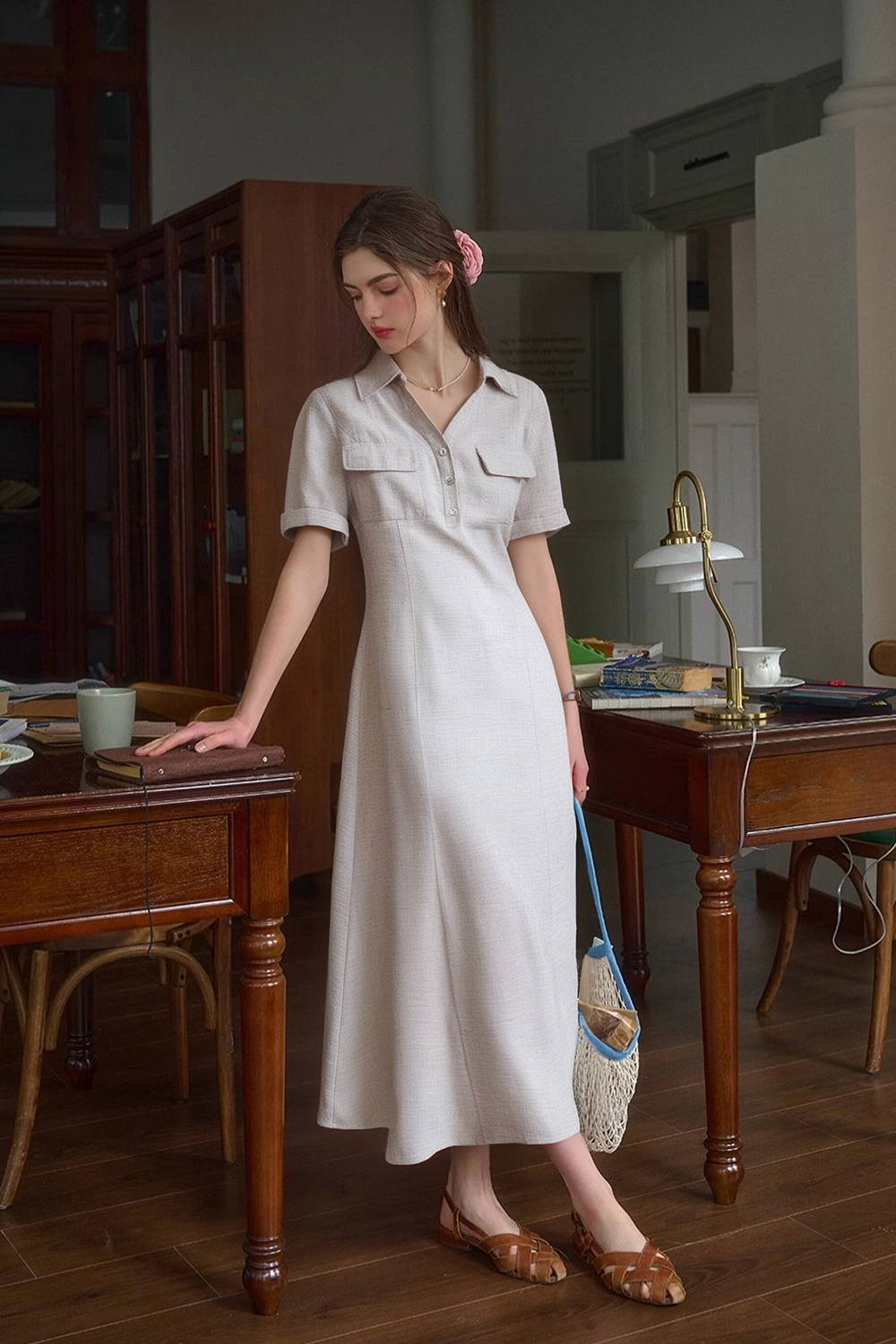Mature And Elegant Shirt Dress