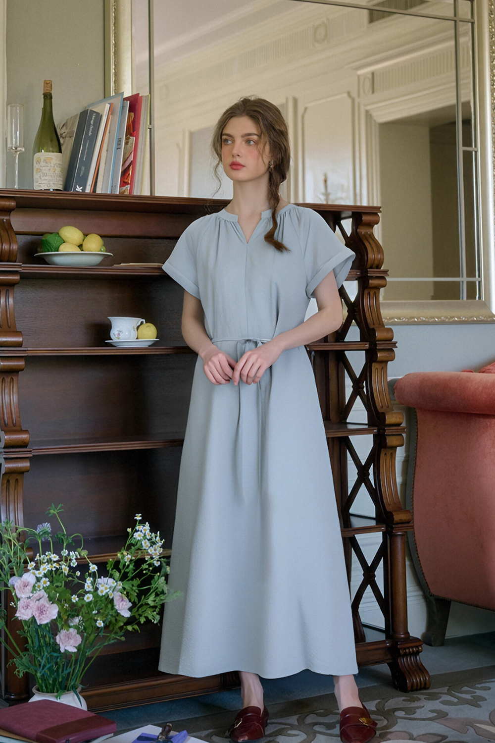 French Elegant V-Neck Dress