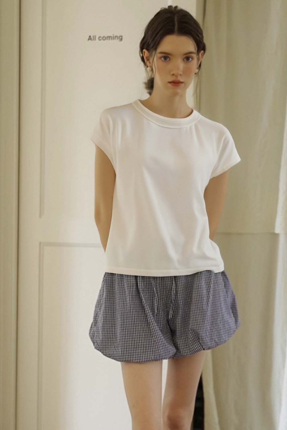 Round Neck Raglan Solid Color T-Shirt