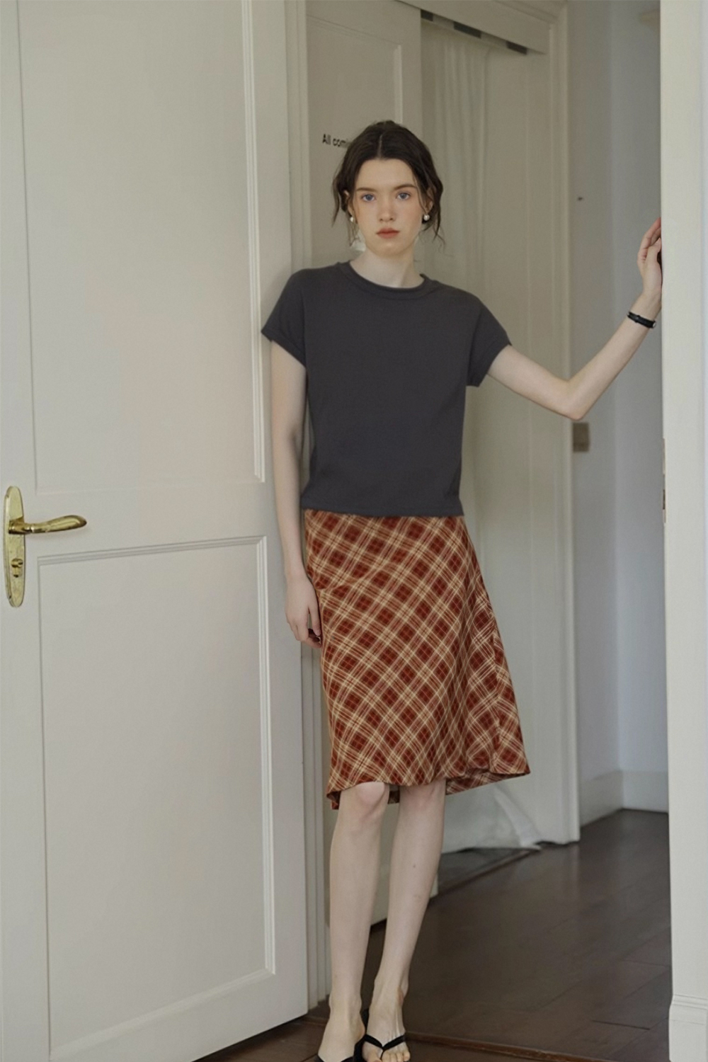 Round Neck Raglan Solid Color T-Shirt