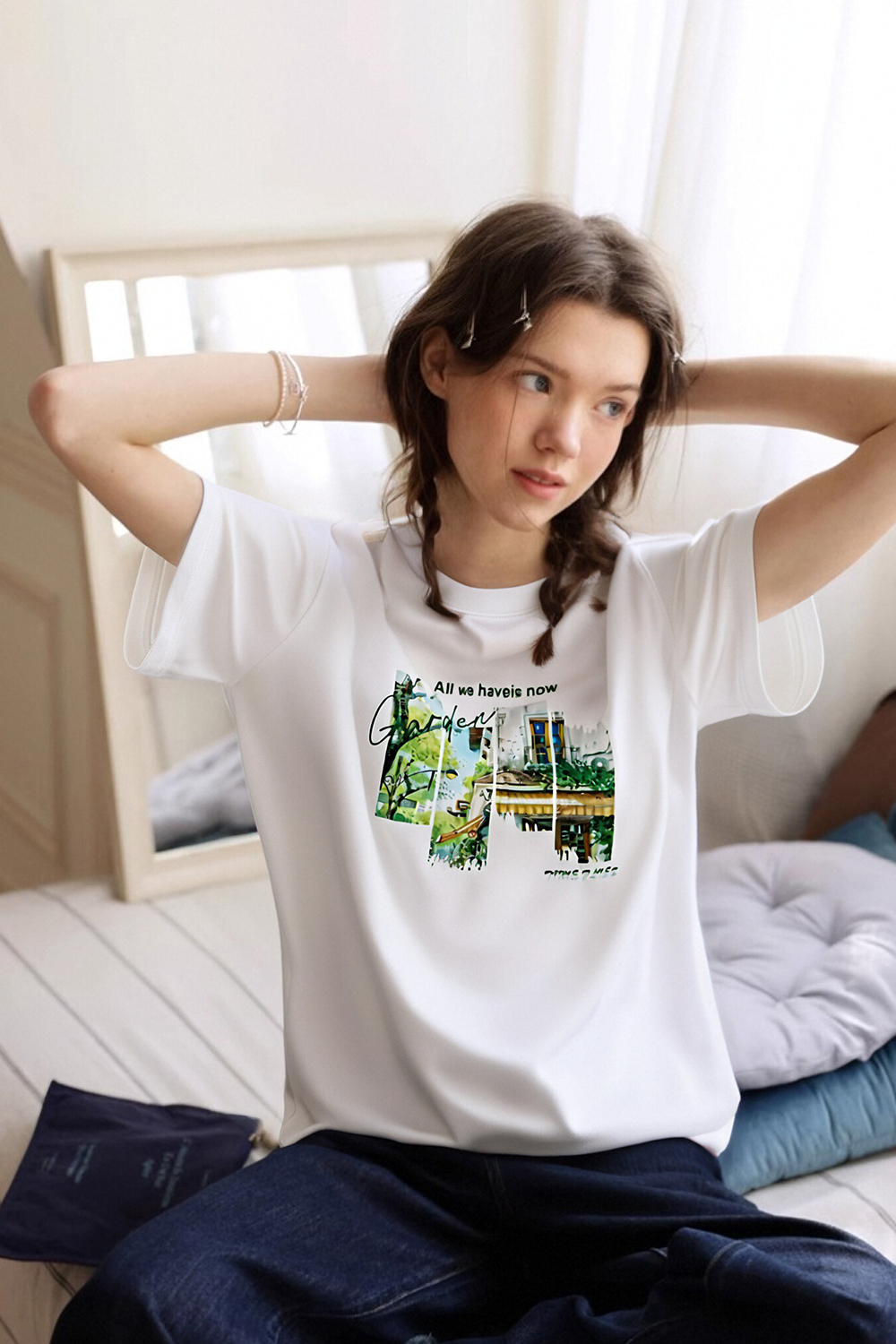 Pure Cotton Time Print T-Shirt