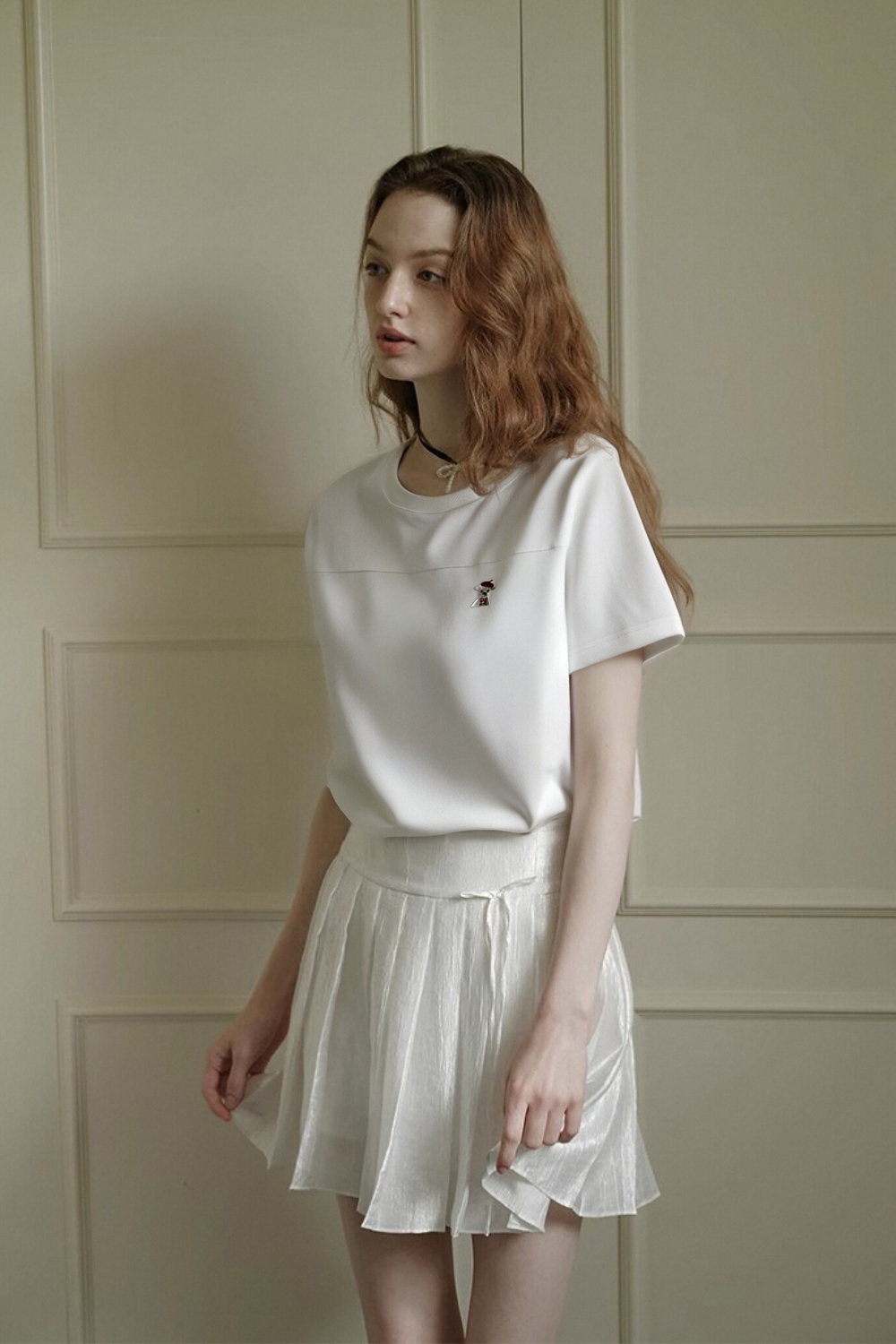 Animal Embroidery Straight T-Shirt