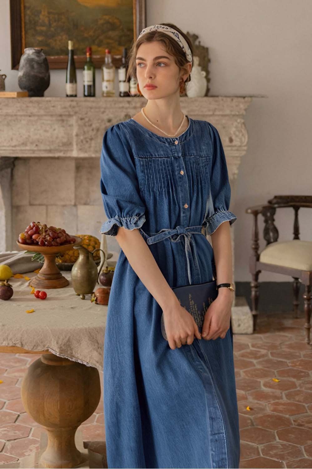 Cotton Loose Denim Dress