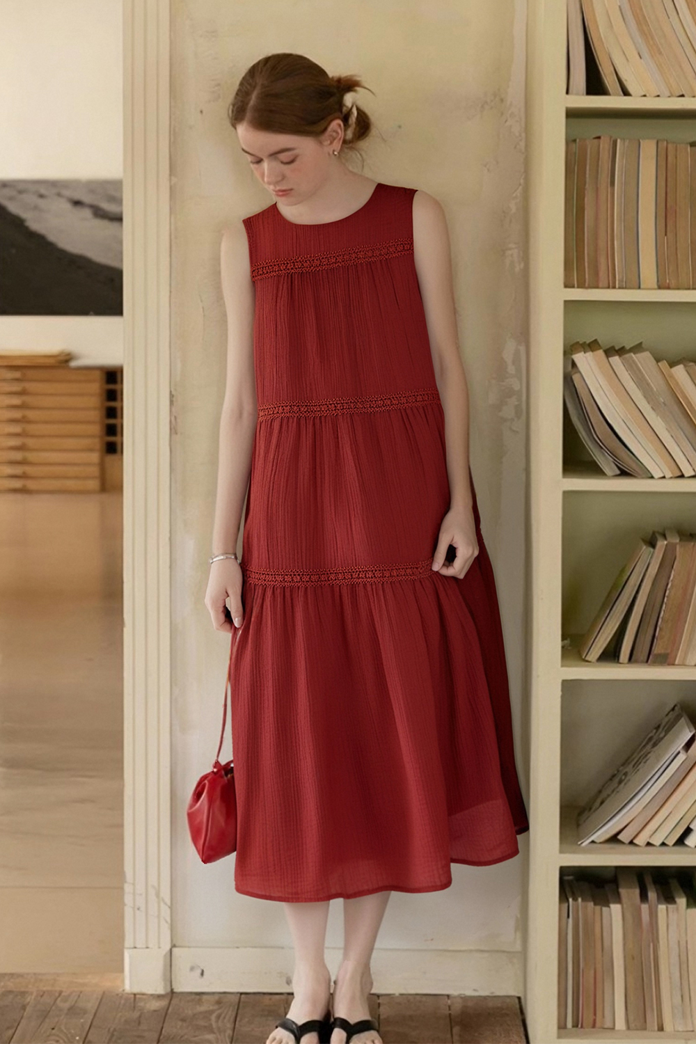 Vacation Style Sleeveless Loose Dress