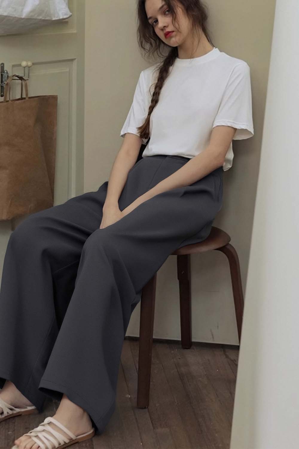 Casual Wide-Leg Trousers