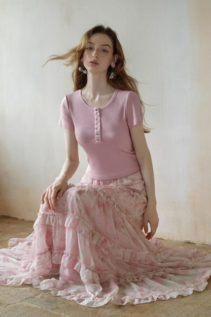 Fashion Casual Straight T-Shirt