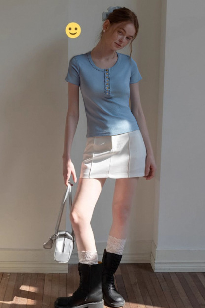 Fashion Casual Straight T-Shirt