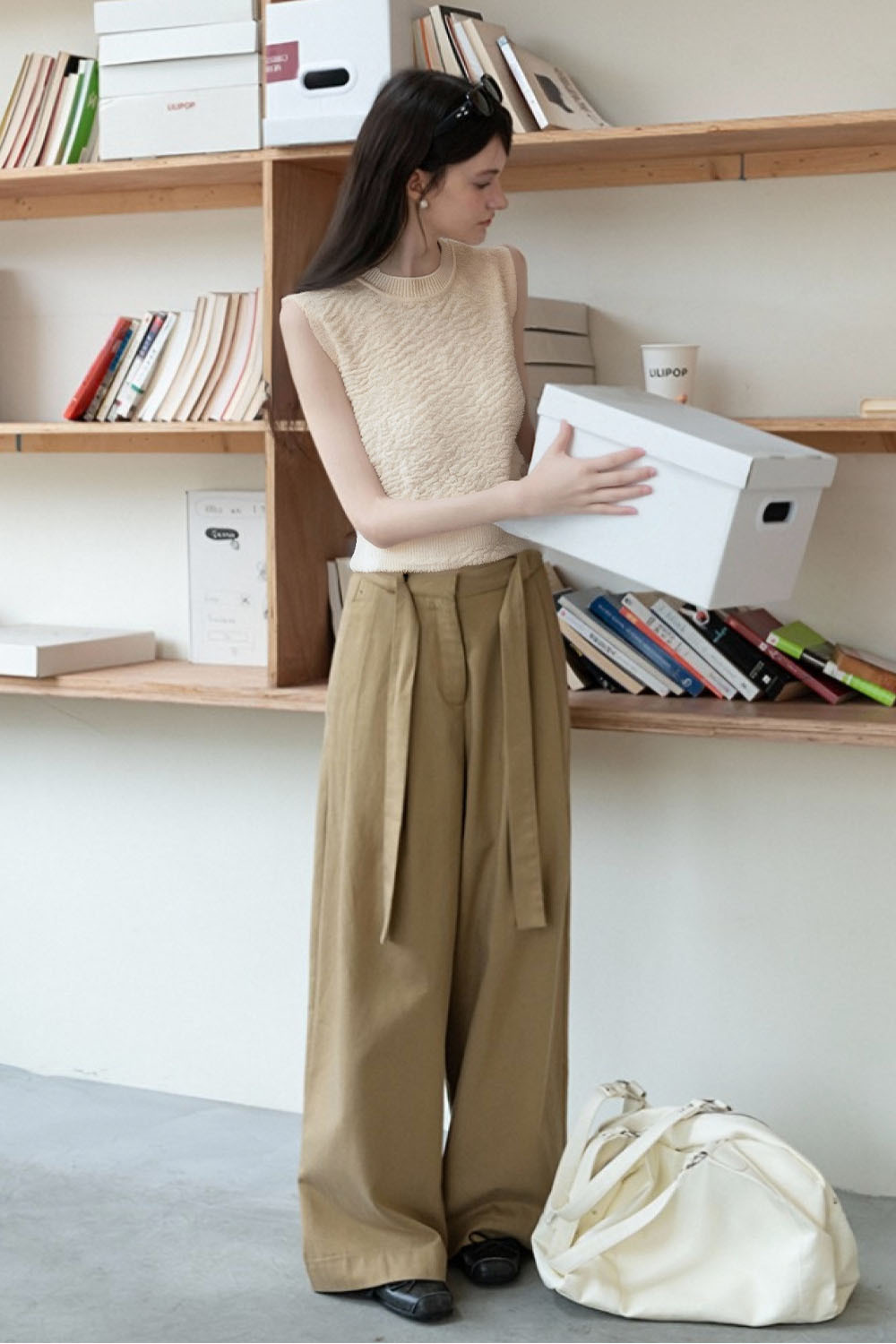 Textured Sleeveless Sweater