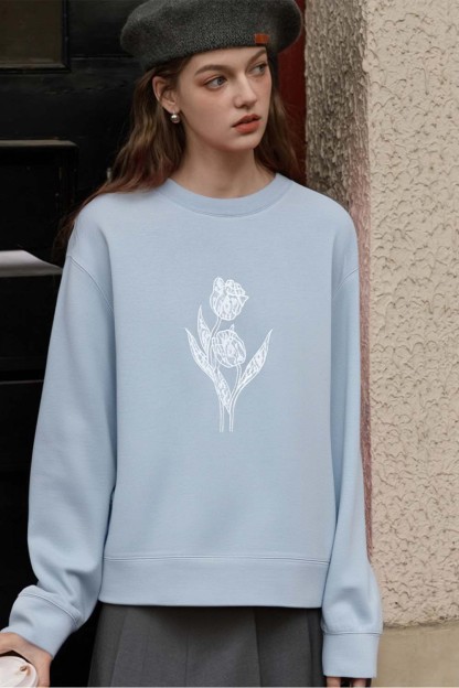 Floral Embroidered Sweatshirt