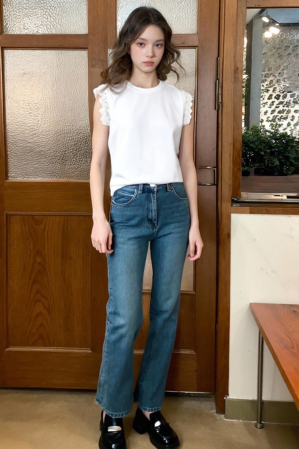 Unique Cuffs Cotton T-Shirt