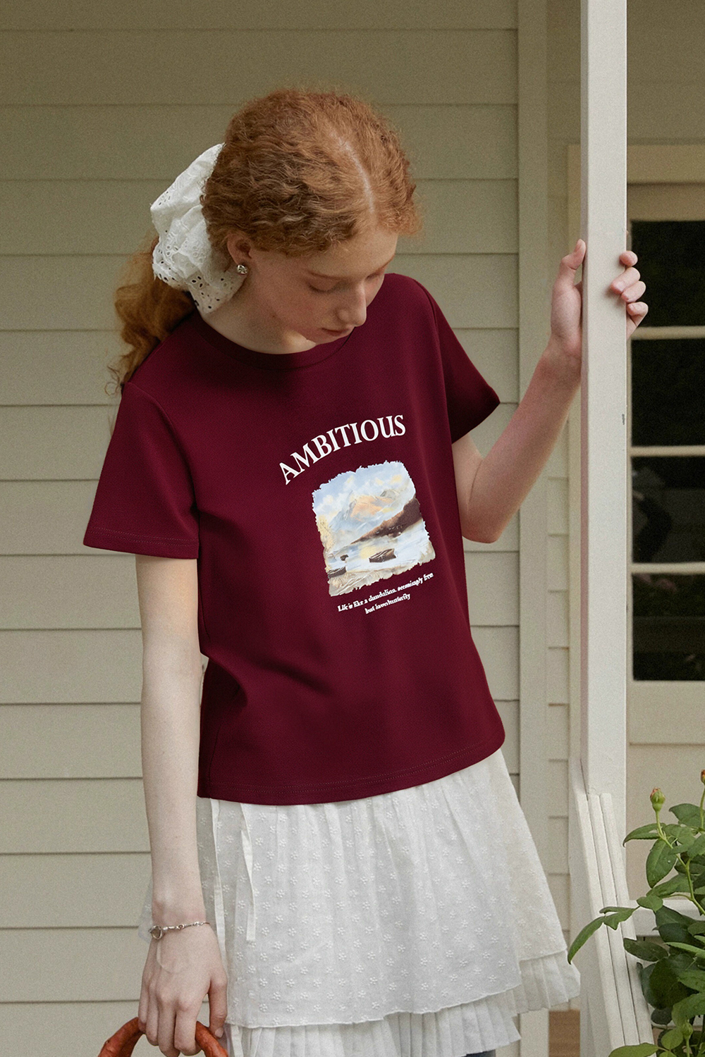 Round Neck Printed Loose T-Shirt