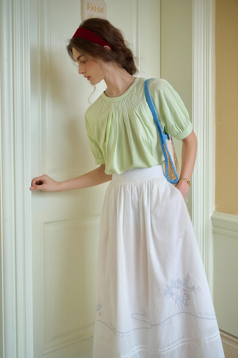 Pleated Collar Shirt