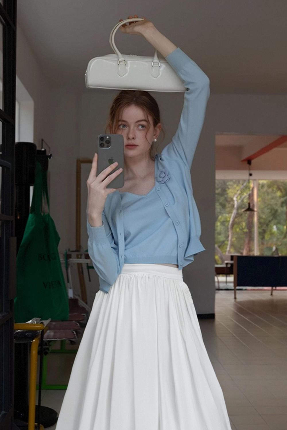 Soft And Loose Woven Umbrella Skirt