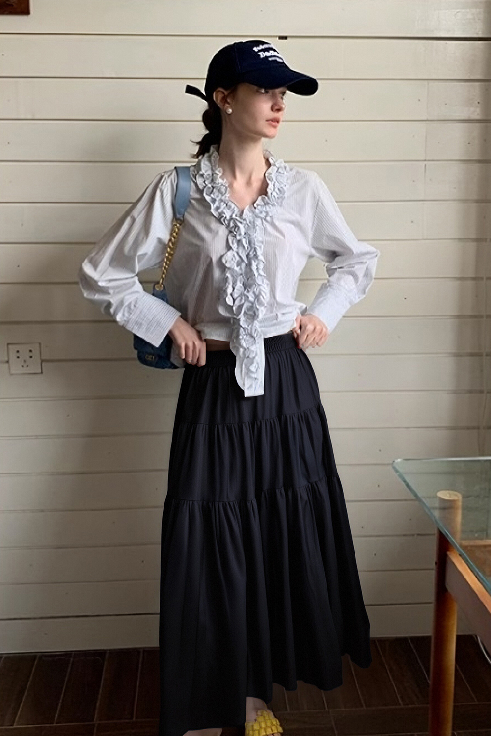 Minimalist Style Patchwork Skirt