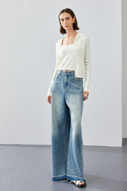 Light-Colored Mid-Rise Jeans