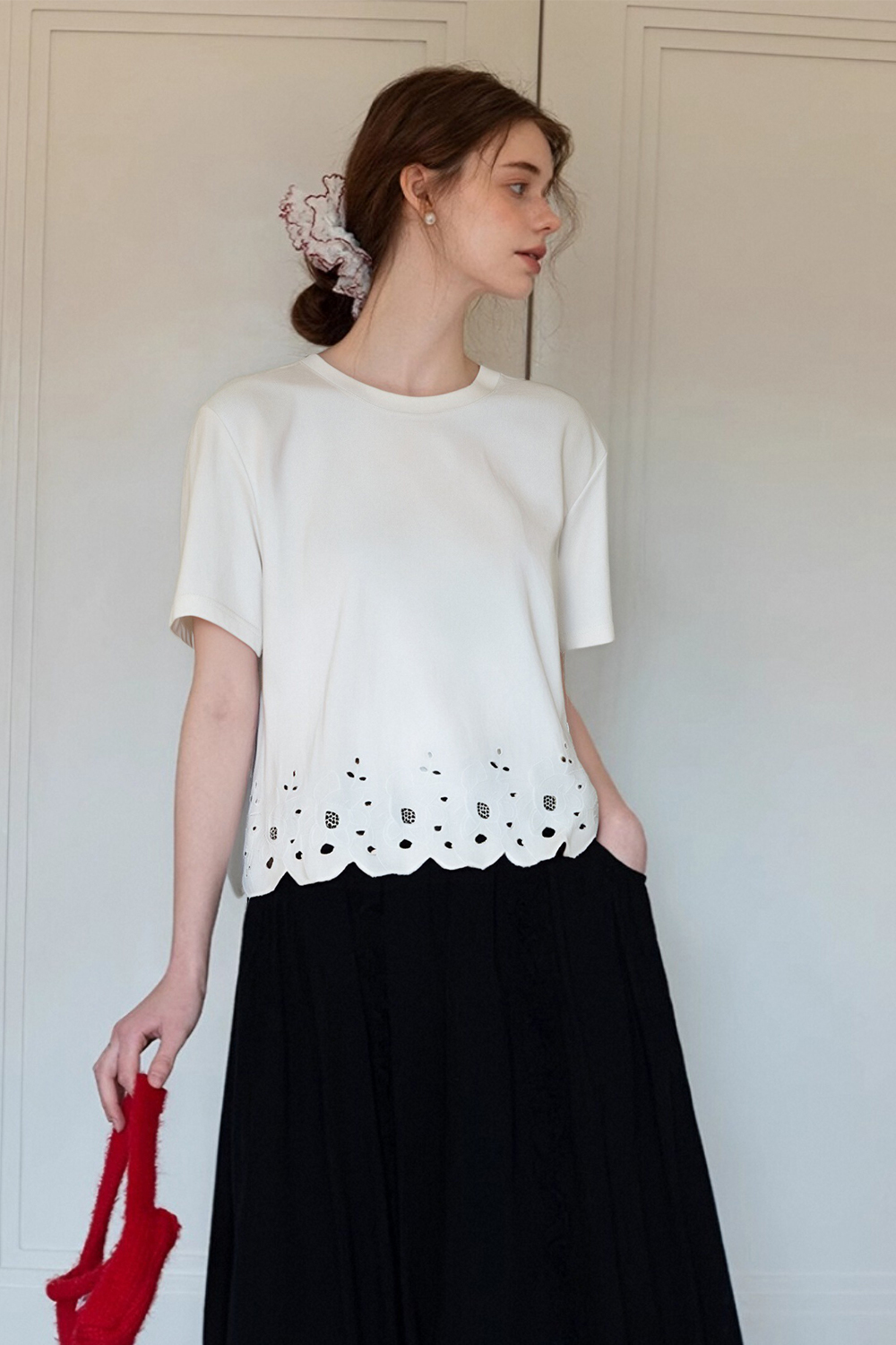 Soft Lace Long-Sleeved T-Shirt