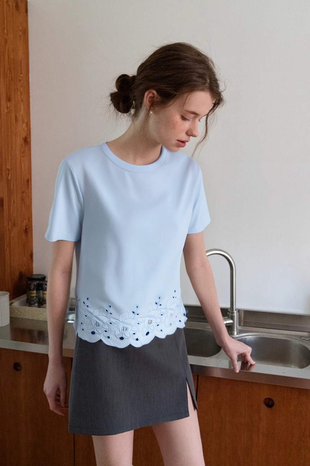 Soft Lace Long-Sleeved T-Shirt