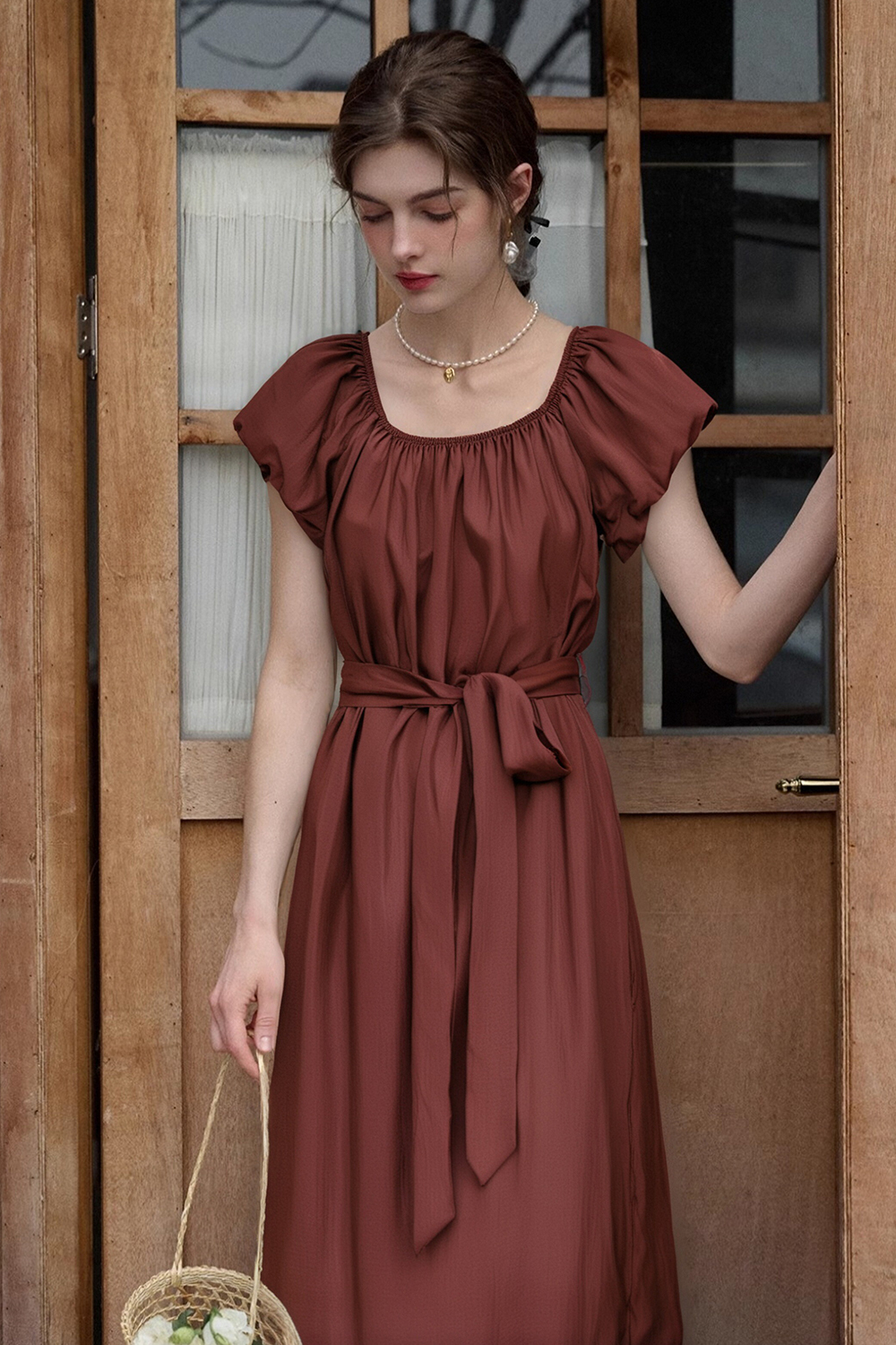 Elegant Puff Sleeve Dress
