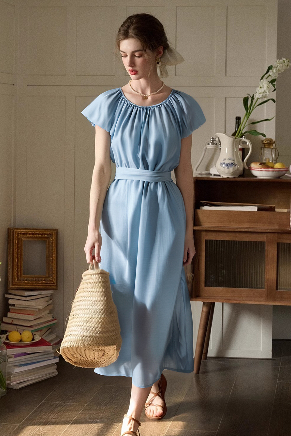 Elegant Puff Sleeve Dress