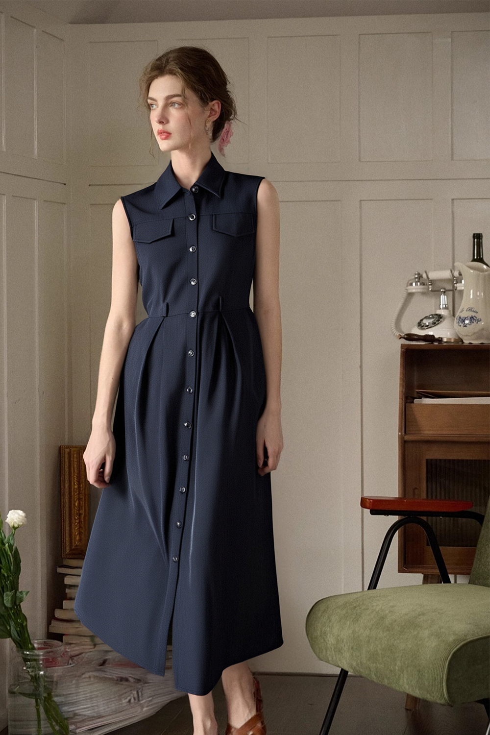 Commuting Simple Straight Dress