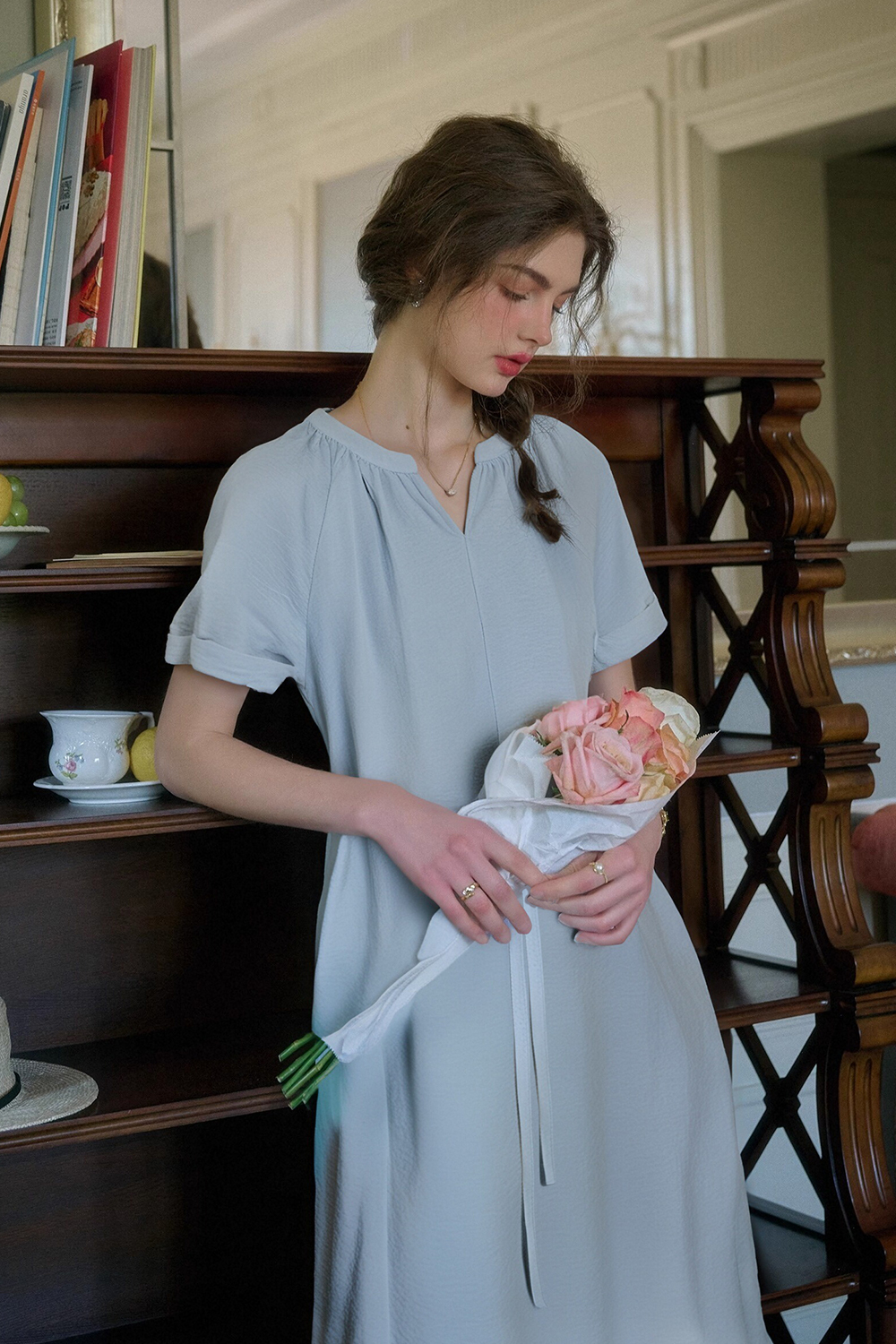 French Elegant V-Neck Dress