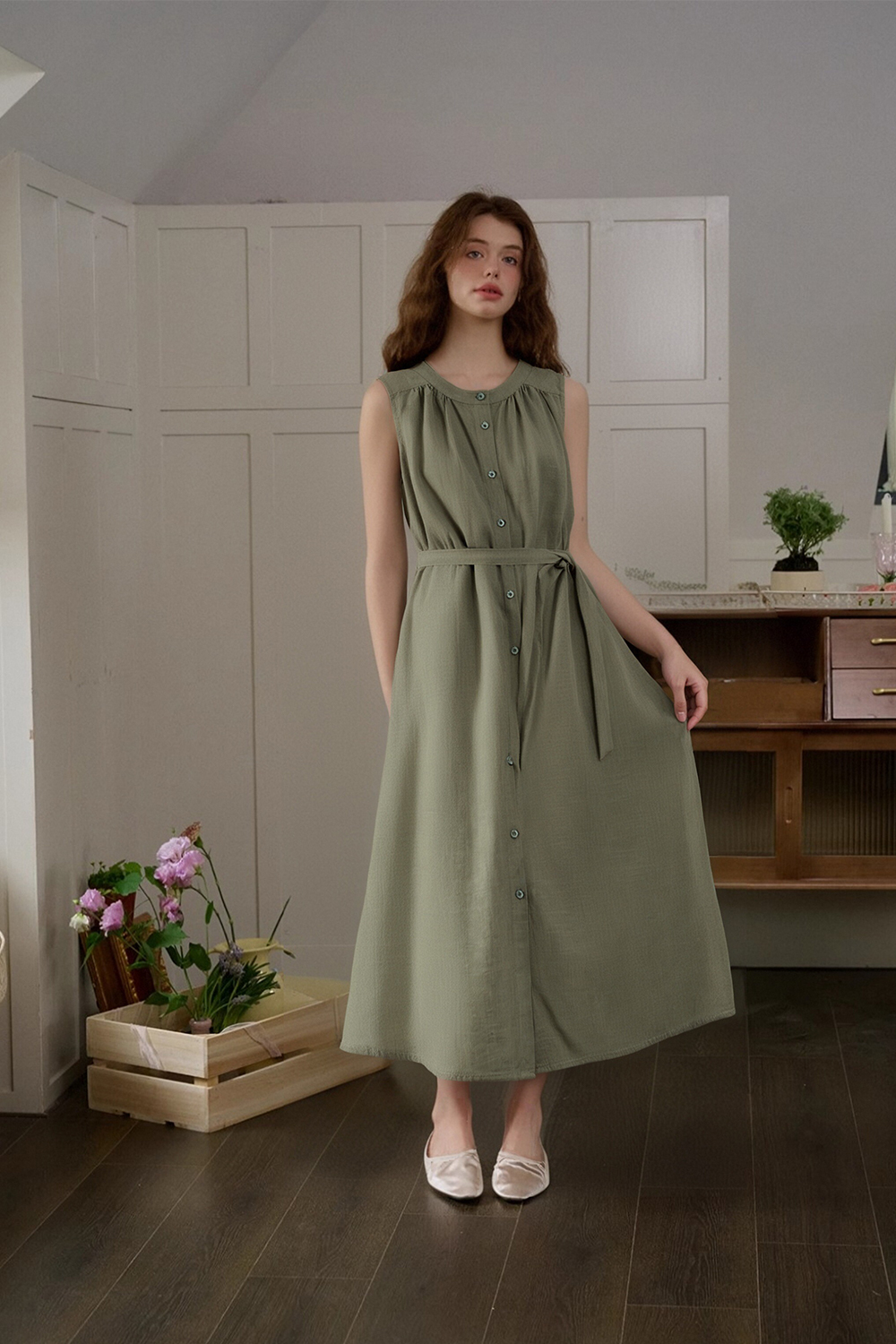 Lyocell Linen Blend Dress
