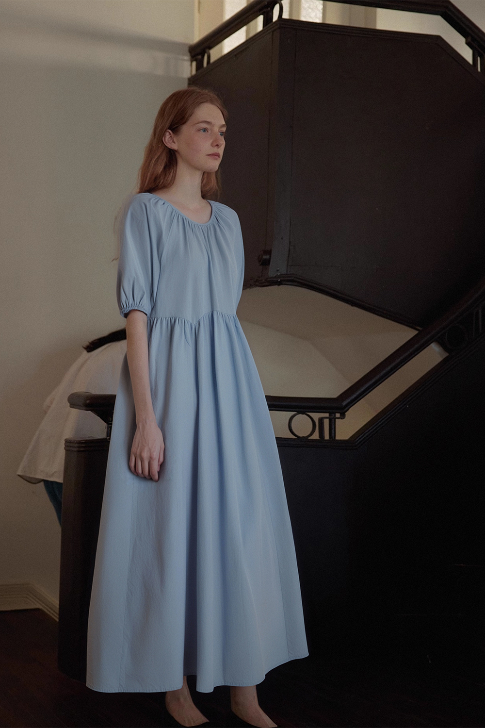 100% Cotton Loose Round Neck Dress