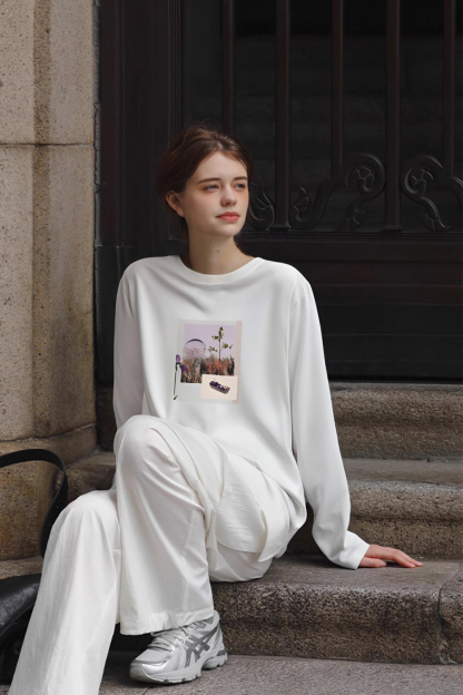 Landscape Printed Cotton T-Shirt