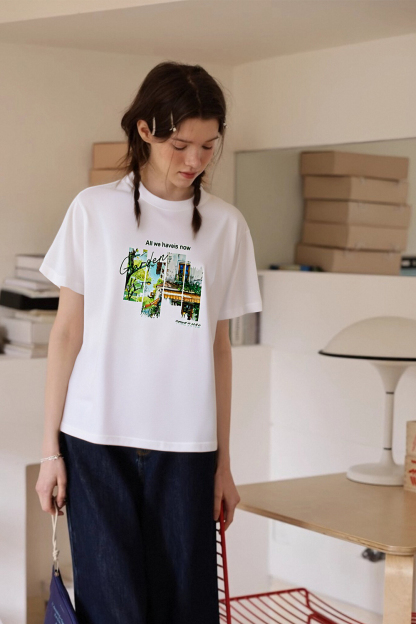 Pure Cotton Time Print T-Shirt