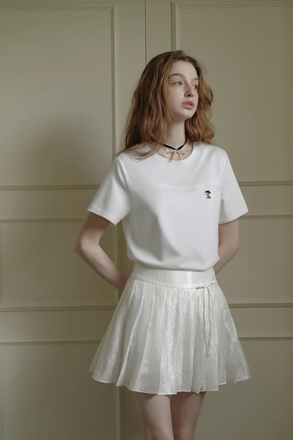 Animal Embroidery Straight T-Shirt