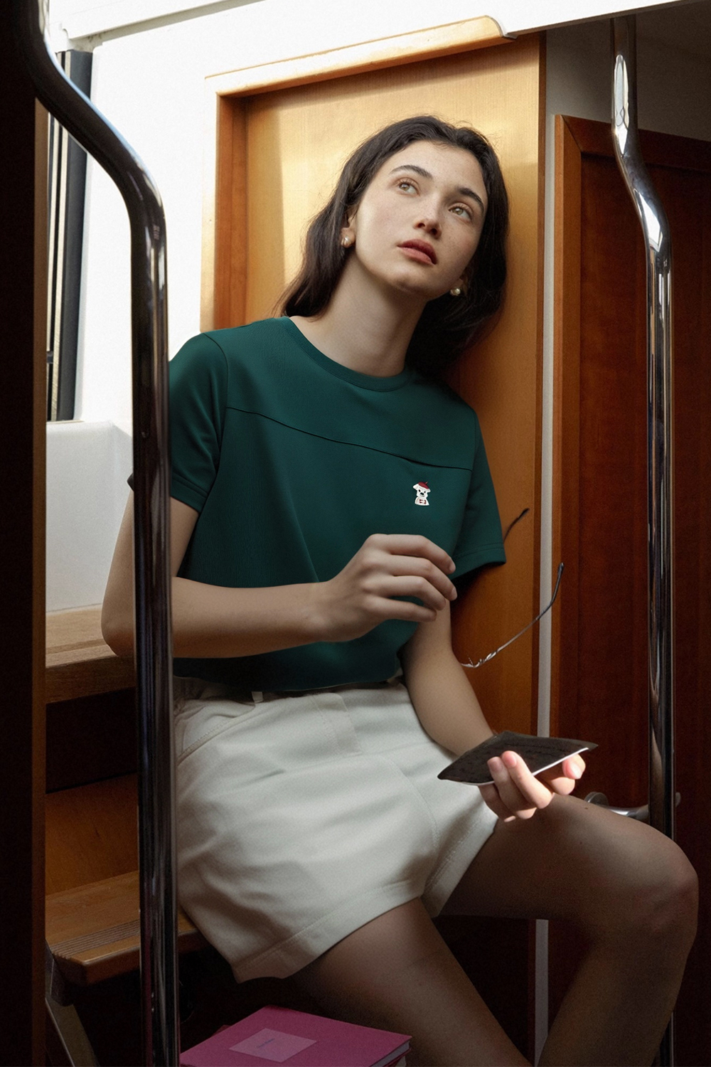 Animal Embroidery Straight T-Shirt